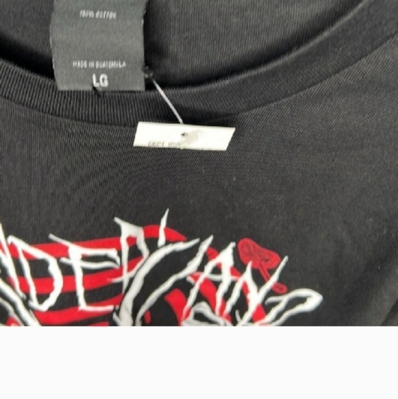 Wonderland Twisted Rabbit Black and Red Long Sleeve Tee - Picture 4 of 5